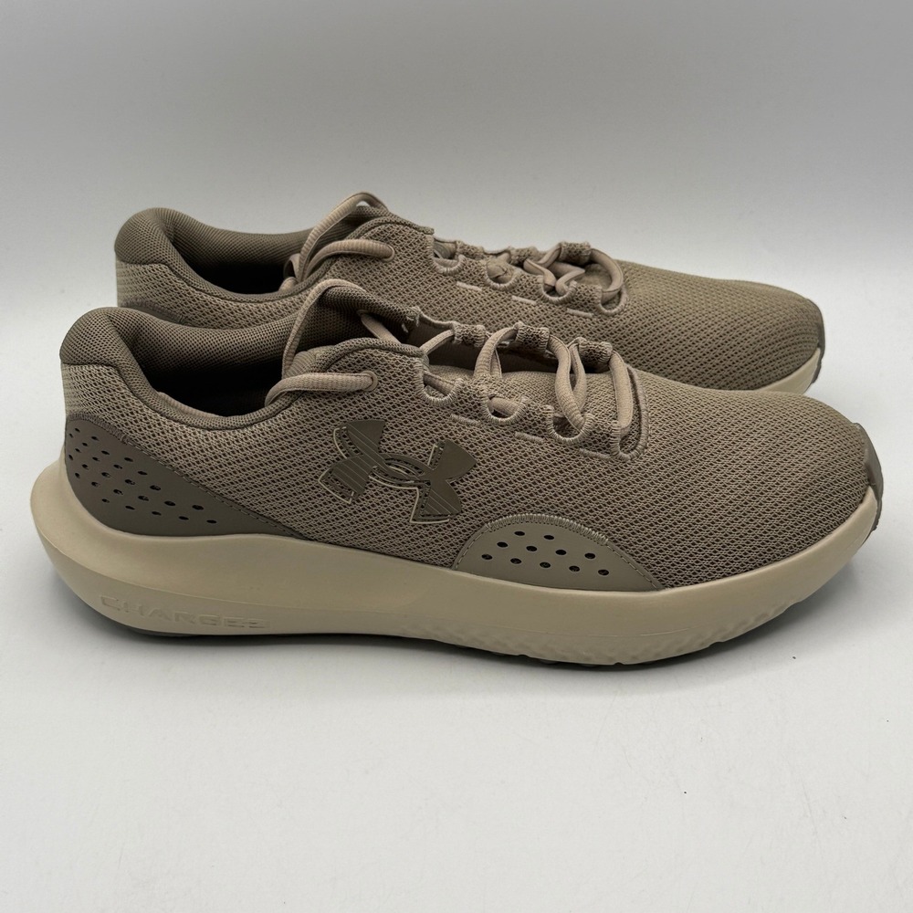 Under Armour Charged Surge 4 Shoes Mens Size 11 Brown Mesh Running 3027000-203